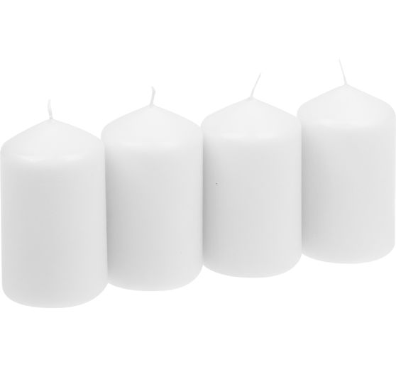 Candele a pilastro, confezione da 4