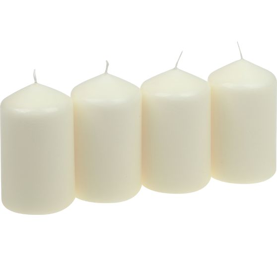 Candele a pilastro, confezione da 4