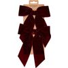 Fiocchi decorativi "Velluto", 2 pezzi Rosso scuro