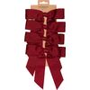 Decorative bows, 4 pieces Dark red