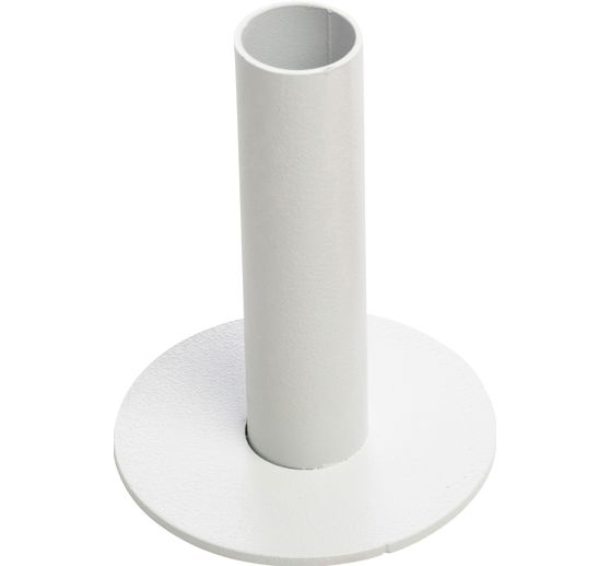 Portacandele in metallo per candele da tavolo, Bianco