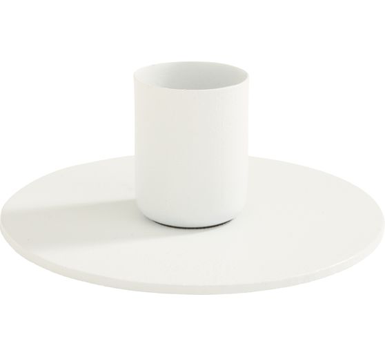 Portacandele in metallo per candele da tavolo, Bianco