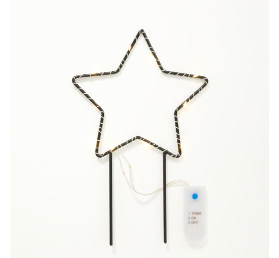 Decorazione metallica con LED da picchetto