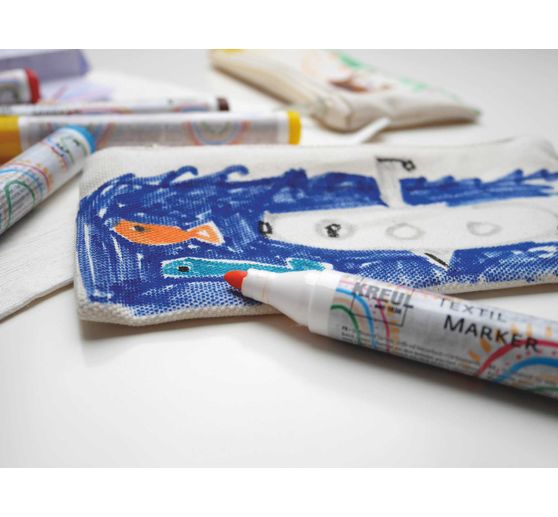 KREUL Marcatore tessile medio "Junior", set di 12 pezzi