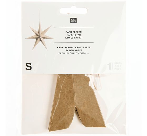 Stella di carta 3D, Carta kraft