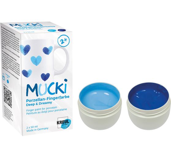 MUCKI porcelain finger paint set, 2 x 50 ml