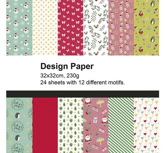 Blocco di carta design, 32 x 32 cm, 24 fogli