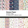 Blocco di carta design, 32 x 32 cm, 24 fogli Splendore floreale