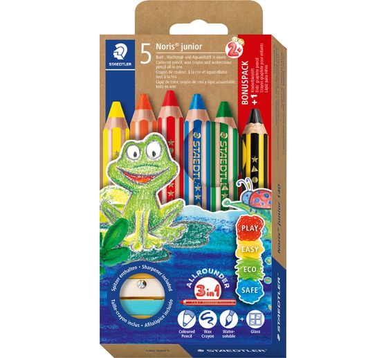 STAEDTLER Coloured pencils 5+1 "Noris junior"