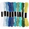Assortimento di filati da ricamo, 1 mm, 10 colori da 8 m ciascuno