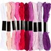 Assortimento di filati da ricamo, 1 mm, 10 colori da 8 m ciascuno