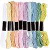 Assortimento di filati da ricamo, 1 mm, 10 colori da 8 m ciascuno Colori pastello