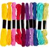 Assortimento di filati da ricamo, 1 mm, 10 colori da 8 m ciascuno