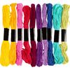 Assortimento di filati da ricamo, 1 mm, 10 colori da 8 m ciascuno Colori intensi