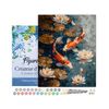 Dipingere con i numeri su telaio, 40 x 50 cm Carpe koi vintage e fiori