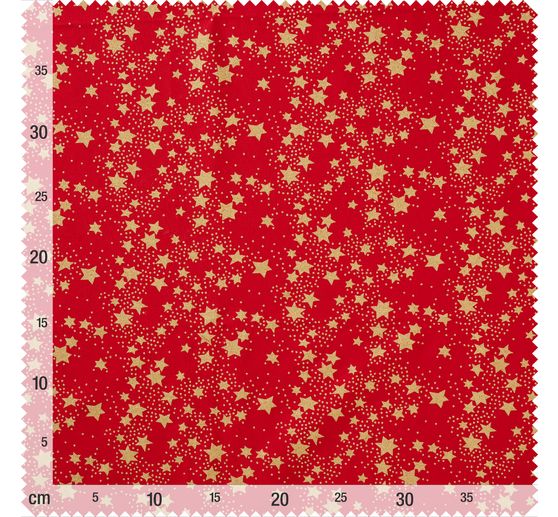 Cotton fabric "Stars", Red