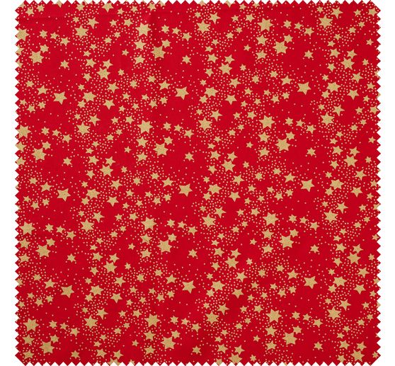 Cotton fabric "Stars", Red