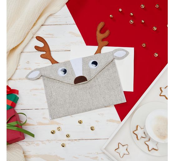 Motif fabric linen look "Uni"