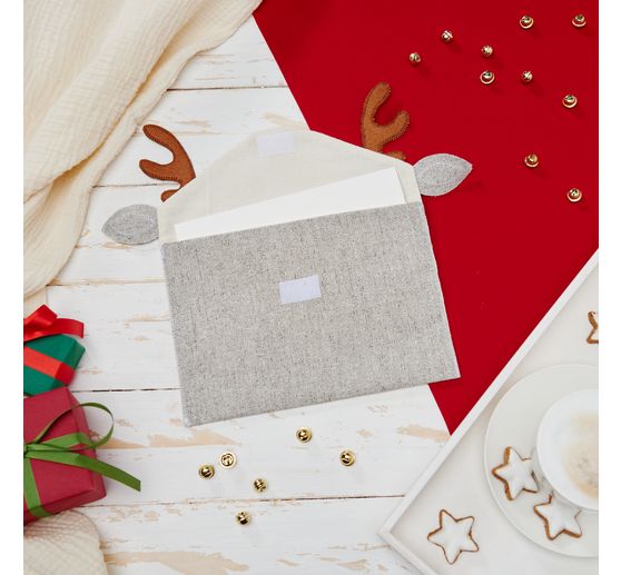 Motif fabric linen look "Uni"