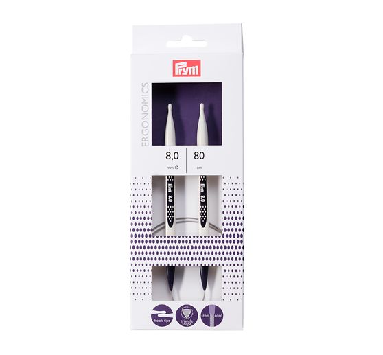 Prym Circular knitting needles "Ergonomics", 80 cm