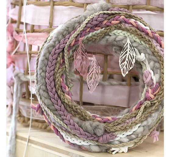 Knitted tube from paper yarn, 30m