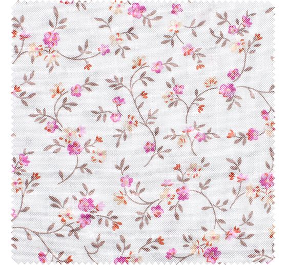Cotton fabric "Gent", country house flowers