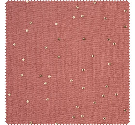 Musselin Cotton fabric "Golden points"