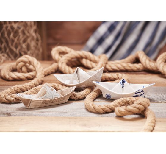 Motif fabric linen look "Big dots"