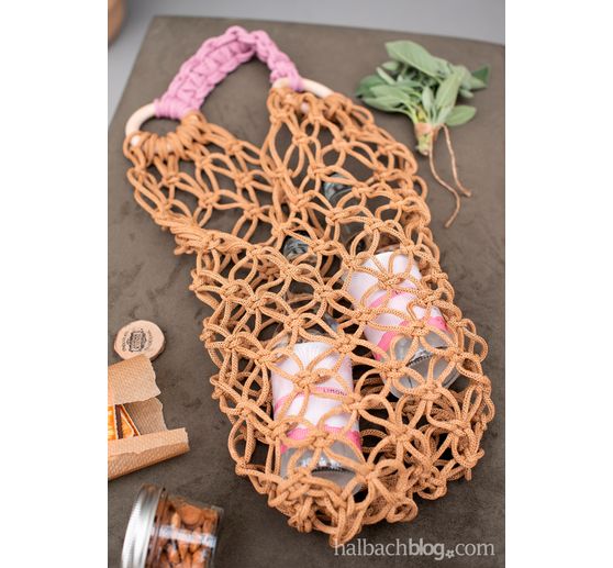 Knitted tube from paper yarn, 30m