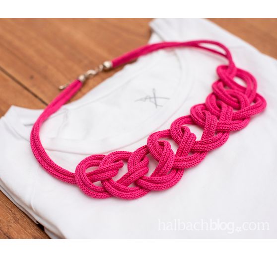 Knitted tube from paper yarn, 30m