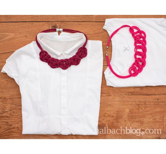 Knitted tube from paper yarn, 30m