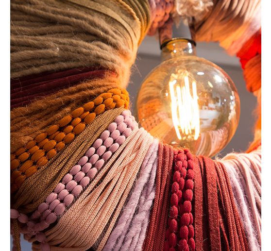 Knitted tube from paper yarn, 30m