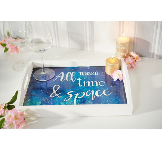 Vassoio in legno VBS, set di 3 pezzi