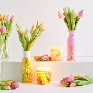 Flaschen marmorieren