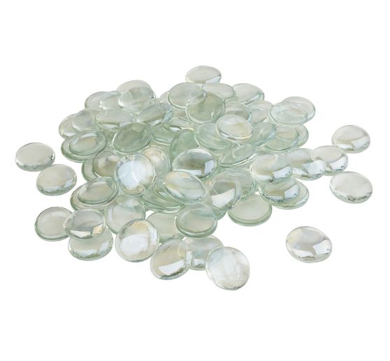 VBS Glass muggle stones "Clear", 1 kg