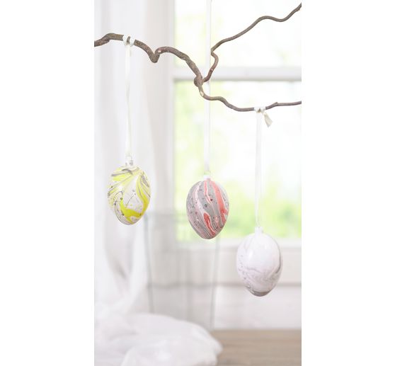 Plastic egg white, with socket, 8 x 6 cm