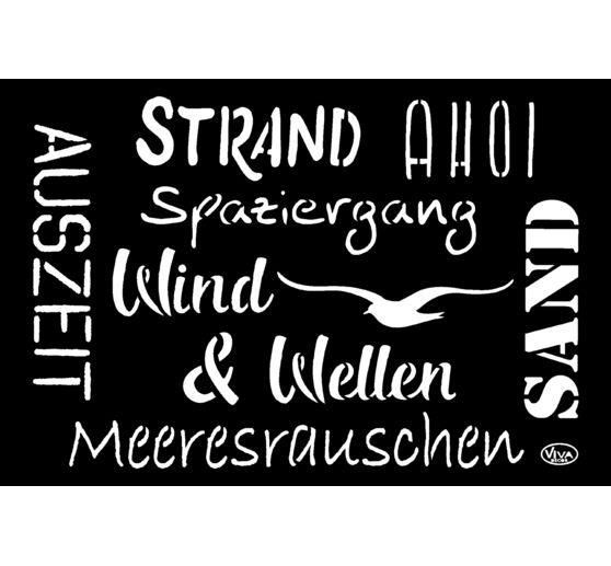 Stencil "Maritime words", DIN A4