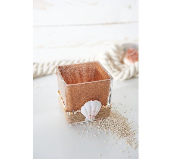 VBS Tealight jars "Cube", 4 pieces