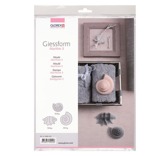 Casting mould "Sea shell- Trio"