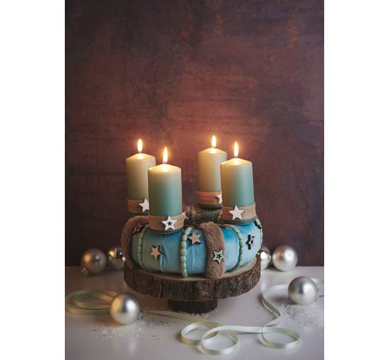 Pillar candle, dipped, pack of 4