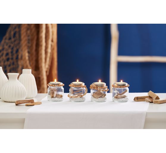 Wooden beads, Ø 6mm, approx. 125 pieces