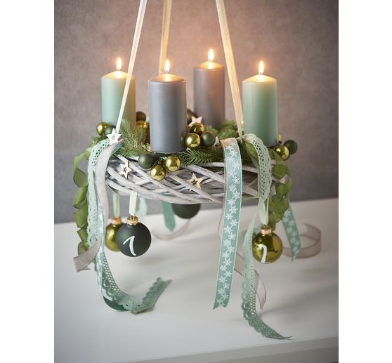 Pillar candle, dipped, pack of 4