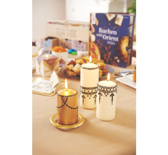 Pillar candle flat head 120/60mm