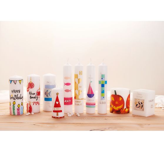 Decorating wax plates "Pastel colours", 10 x 10 cm