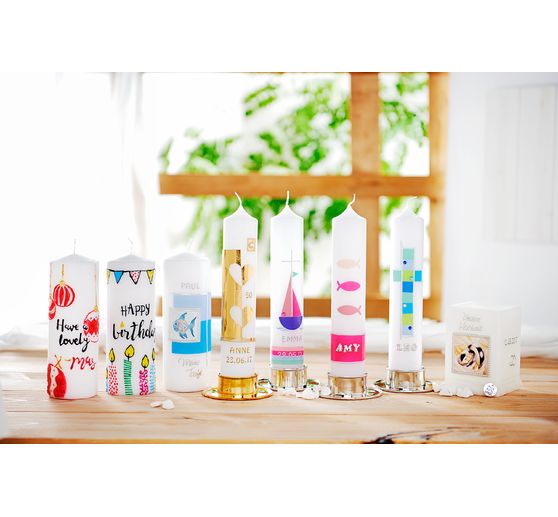 Decorating wax plates "Pastel colours", 10 x 10 cm