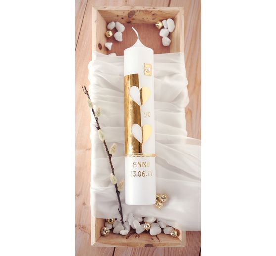 Decorating wax-pearl strips