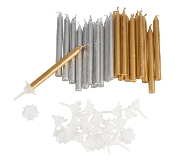 Birthday candles with holder