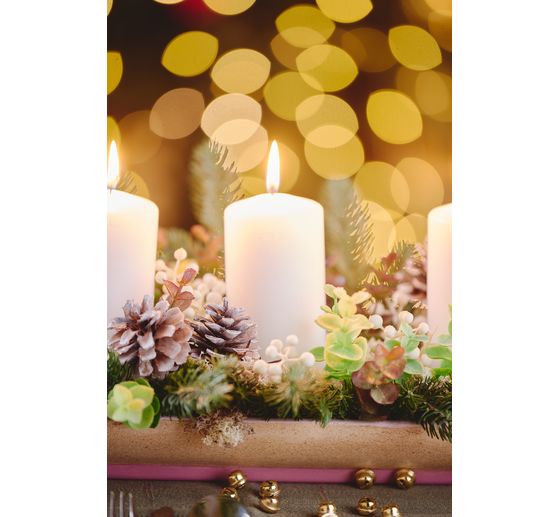 Pillar candle, dipped, pack of 4