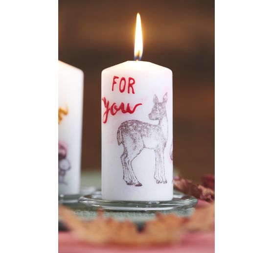 VBS Candles glass coaster, 5 pieces, Ø 10 cm