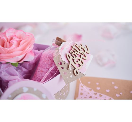 VBS Glass bottles with cork stopper, 12 pieces